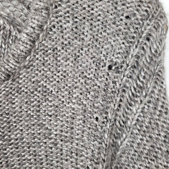 Helmut Lang Alpaca Blend Sweater Taupe Brown Crew Neck High Low Hem Size Large - Picture 8 of 8